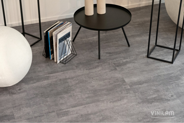 Кварцвиниловая плитка CERAMO VINILAM STONE 71616 Цемент Серый